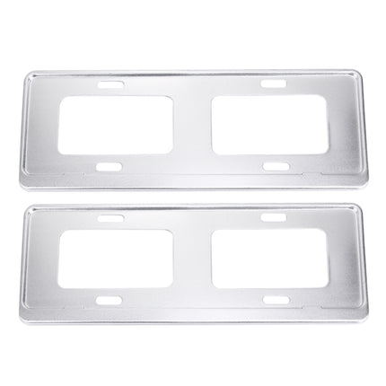 2 PCS Car License Plate Magnesium Alloy Bracket Frame Holder Stand Mount(Silver), Magnesium Alloy Bracket