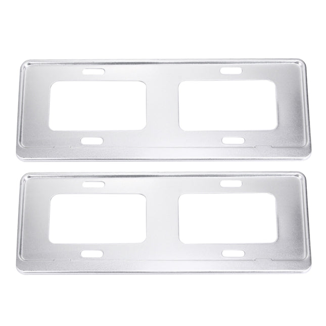 2 PCS Car License Plate Magnesium Alloy Bracket Frame Holder Stand Mount(Silver), Magnesium Alloy Bracket