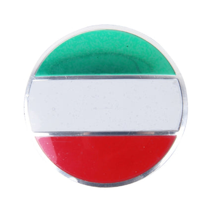 4 PCS Italy Flag Metal Car Sticker Wheel Hub Caps Centre Cover Decoration, Italy Flag