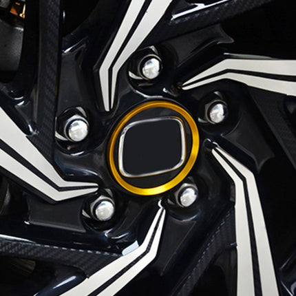 4 PCS Car Metal Wheel Hub Decoration Ring for BMW 5 Series 2018