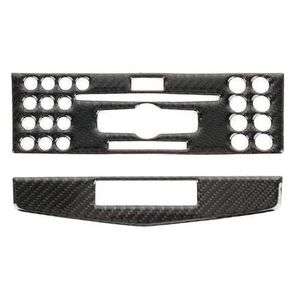 2 PCS Car CD Adjustment Frame Carbon Fiber Decorative Sticker for Mercedes-Benz W204 2007-2010, CD Adjustment Frame (B)