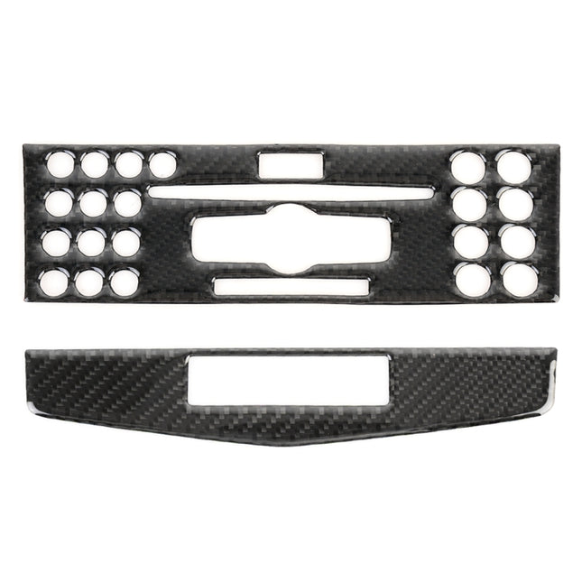 2 PCS Car CD Adjustment Frame Carbon Fiber Decorative Sticker for Mercedes-Benz W204 2007-2010, CD Adjustment Frame (B)