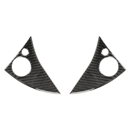 2 PCS Car Steering Wheel Button Carbon Fiber Decorative Sticker for Mercedes-Benz W204 2007-2010, Steering Wheel Button