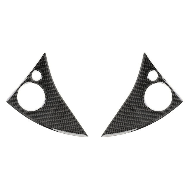 2 PCS Car Steering Wheel Button Carbon Fiber Decorative Sticker for Mercedes-Benz W204 2007-2010, Steering Wheel Button