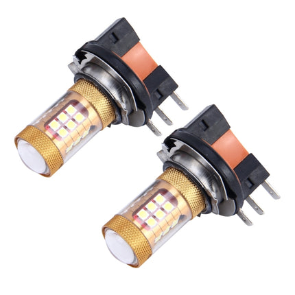 2 PCS H15 10W 1300 LM 6500K 28 SMD-3030 LEDs Car Fog Lights, DC 12V, H15