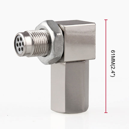 90 Degree Car Oxygen Sensor Spacer Engine Light CEL Check Bung Mini Catalytic Converter M18 x 1.5, 90 Degree