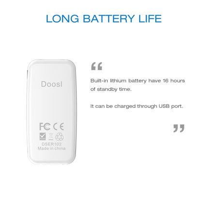 Doosl DSER102 Mini Car Bluetooth Wireless Music Receiver with 3.5mm Stereo Input Jack, DSER102