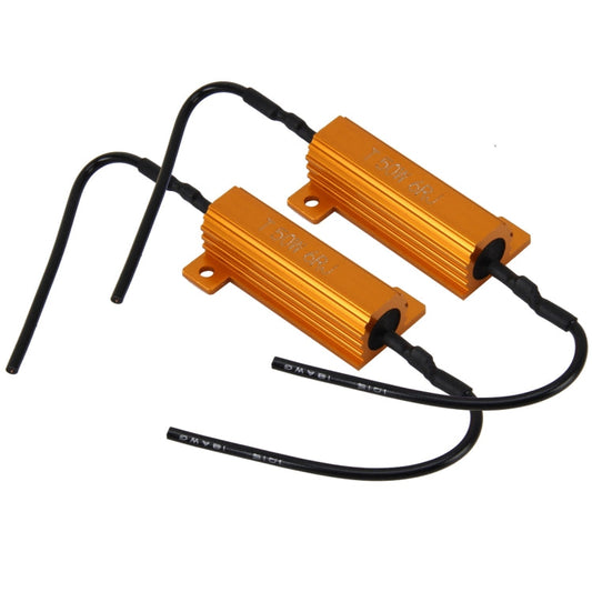 2 PCS Car Canbus Error Canceller Decoder Load Resistor LED 50W 6 Ohm No Blinking Decoder