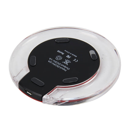 15W Safety Wireless and Limitless QI-standard Wireless Charger Fast Charging Charger with Micro USB Cable, Black+White