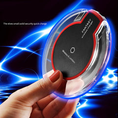 Safety Wireless and Limitless QI-standard Wireless Charger Fast Charging Charger with Micro USB Cable, Black+White, White