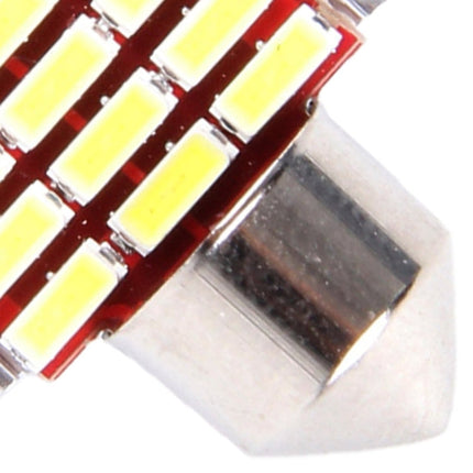 2 PCS DC 12V 3W 31MM Bicuspid Car Door Lamps Registration Mark light Dashboard Dome Door Lights LED Reading Lamp with 18 LED SMD 3014 Lights White