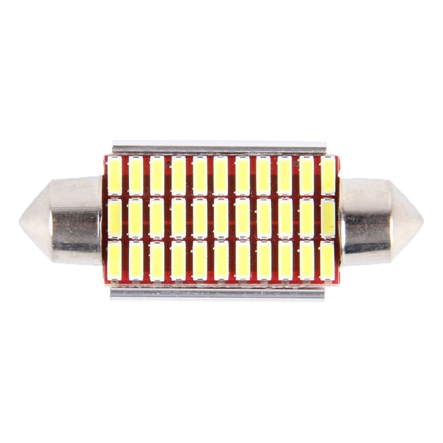 2 PCS DC 12V 6W 41MM Bicuspid Car Door Lamps Registration Mark light Dashboard Dome Door Lights LED Reading Lamp with 33 LED SMD 3014 Lights White, 41MM