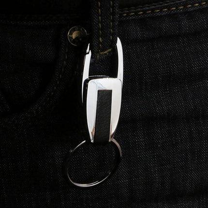 Single Ring Metal Leather Key Chain Metal Car Key Ring Multi-functional Tool Key Holder Key Chains Rings Holder For Car Key Rings, Single Ring