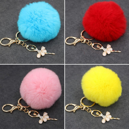 Ballet Golden Keychain Key Holder Key Chains Rings Holder Rex Rabbit Car Bag Pendant Fashion Bag Ornaments Pendant, Random Color Delivery, Rex Rabbit Shape