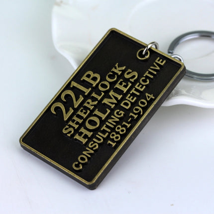 Detective Sherlock 221B Key Chain Car Key Ring Multi-functional Tool Key Holder Key Chains Rings Holder Pendant  Auto Parts