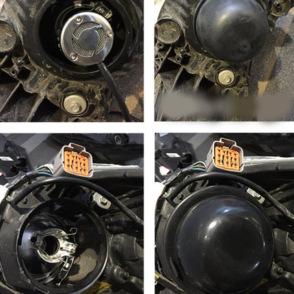 2 PCS K100 Universal Car LED Headlight HID Xenon Lamp Silicone Dust Cover Seal Caps Car Dust Cover Waterproof Dustproof Sealing Headlamp Cover for Car Retrofit, Inner Diameter: 10cm, Inner Diameter: 10cm