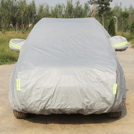 Oxford Cloth Anti-Dust Waterproof Sunproof Flame Retardant Breathable Indoor Outdoor Full Car Cover Sun UV Snow Dust Resistant Protection SUV Car Cover with Warning Strips, Fits Cars up to 4.8m(187 inch) in Length                                       ...