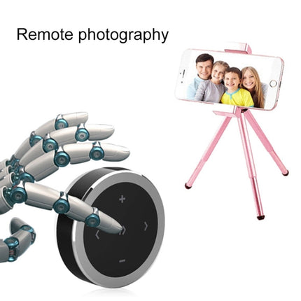 Car Wireless Bluetooth Controller Mobile Phone Multimedia Multi-functional Steering Wheel Remote Controller with Holder, with Holder (Black), with Holder (Silver)