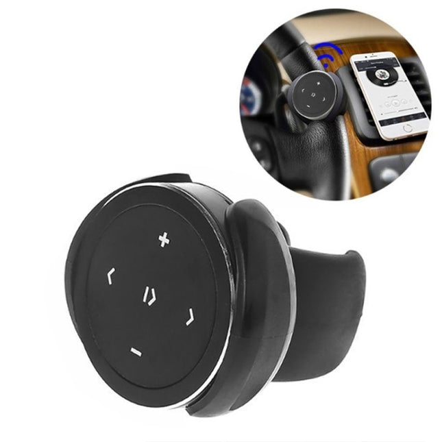 Car Wireless Bluetooth Controller Mobile Phone Multimedia Multi-functional Steering Wheel Remote Controller with Holder, with Holder (Black), with Holder (Silver)
