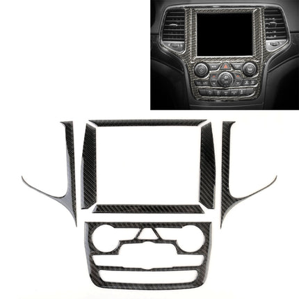Car Central Control Navigation Carbon Fiber Decorative Sticker for Jeep Grand Cherokee 2011-2017, Central Control Navigation