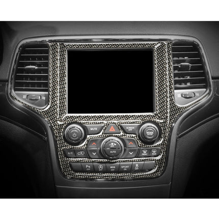 Car Central Control Navigation Carbon Fiber Decorative Sticker for Jeep Grand Cherokee 2011-2017, Central Control Navigation