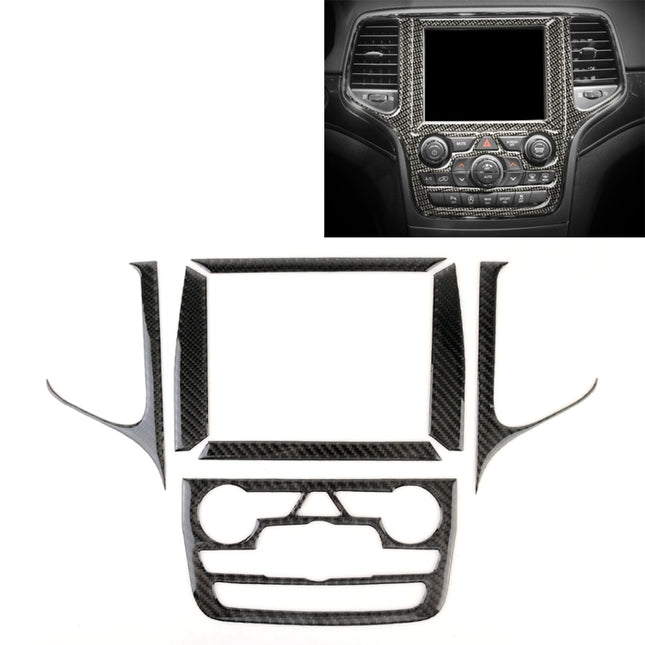 Car Central Control Navigation Carbon Fiber Decorative Sticker for Jeep Grand Cherokee 2011-2017, Central Control Navigation
