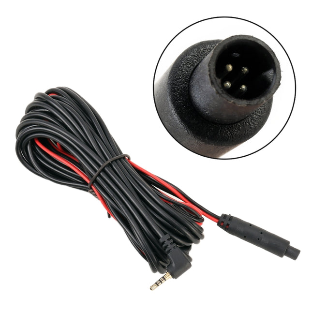 15m Universal Car 4P Reversing Camera Extension Cord Rearview Mirror Vehicle Traveling Data Recorder Video Conversion with Plug, 15m (4P) with Plug