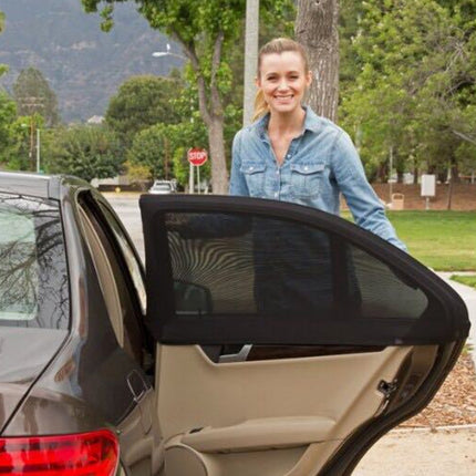 2 PCS Car Shade Block Car Sun Block Window Gauze Shading Net Side Blocking Cover Sun Net Sandbags Side Window Sunshade Cover, Size: 92*54cm, Size: 92*54cm