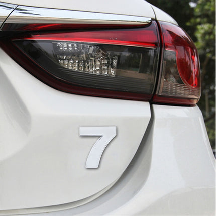 Car Vehicle Badge Emblem 3D Number One Self-adhesive Sticker Decal, Size: 3.6*4.5*0.5cm, 6, 7, 8, 1, 2, 3, 4, 5