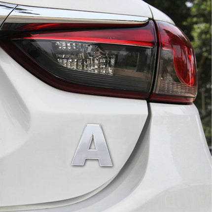 Car Vehicle Badge Emblem 3D English Letter Self-adhesive Sticker Decal, Size: 4.5*4.5*0.5cm, O, E, P, F, Q, G, R, H, S, I, T, A, J, U, Y, K, V, Z, L, W, B, M, X, C