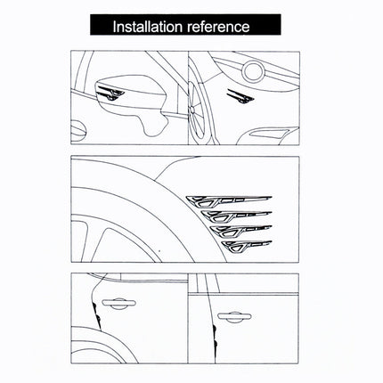 8 PCS Car Vehicle Door Side Guard Anti Crash Strip Exterior Avoid Bumps Collsion Impact Protector Sticker