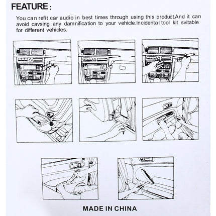 12 in 1 Car Audio System Dashboard Door Panel Removal Dismantling Tools Kit, 12 in 1