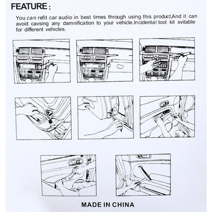 12 in 1 Car Audio System Dashboard Door Panel Removal Dismantling Tools Kit, 12 in 1