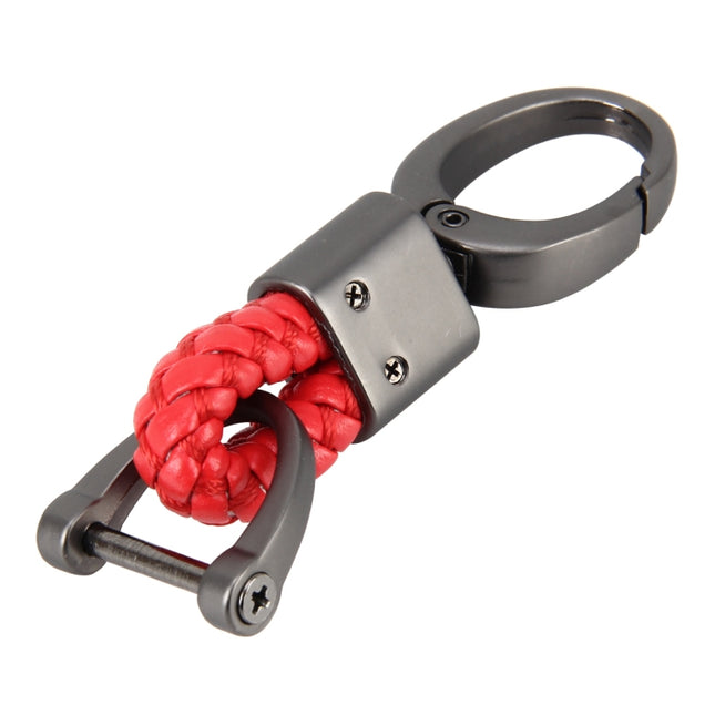 Weaving Band Metal Car Key Ring Braided Belt Key Chain