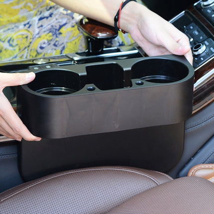 Car Seat Crevice Storage Box Cup Drink Holder Auto Pocket Stowing Tidying for Phone Pad Card Coin Case Car Accessories, Black, Grey, Khaki, Brown