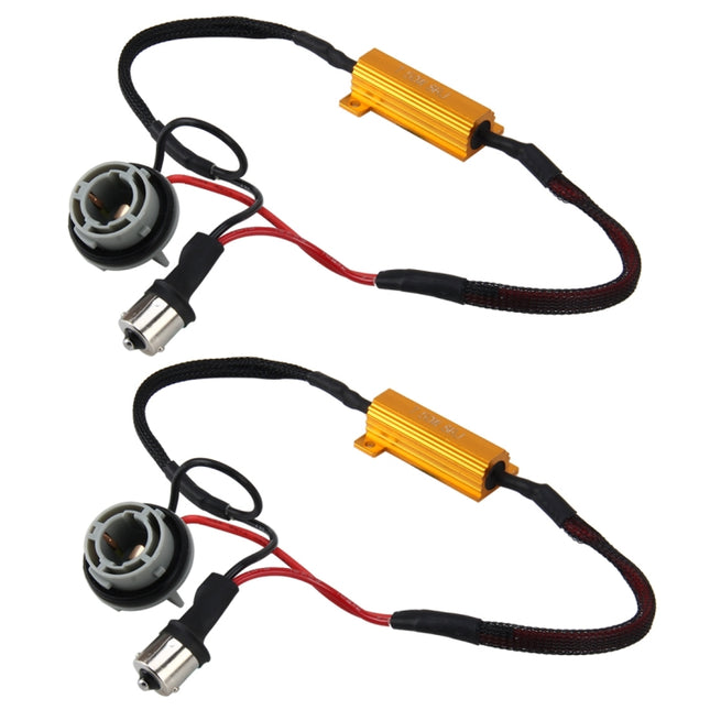 2 PCS 1156/BA15S Car Canbus Error Canceller Decoder Load Resistor LED 50W 8 Ohm No Blinking Decoder, 1156