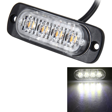 DC 12V-24V 2W 4LEDs SMD-2835 Lamps 17 Flash Patterns 3 Lines Car Flash Lamp Waterproof Car Truck Emergency Strobe Flash Warning Light, Cable Length: 90cm