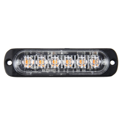 DC 12V-24V 2W 6LEDs SMD-2835 Lamps 17 Flash Patterns 3 Lines Car Flash Lamp Waterproof Car Truck Emergency Strobe Flash Warning Light, Cable Length: 90cm, 6LEDs