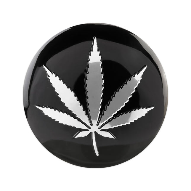 4 PCS Car-Styling Silver Leaves Pattern Metal Wheel Hub Decorative Sticker, Diameter: 5.8cm, Silver Leaves