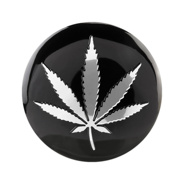 4 PCS Car-Styling Silver Leaves Pattern Metal Wheel Hub Decorative Sticker, Diameter: 5.8cm, Silver Leaves