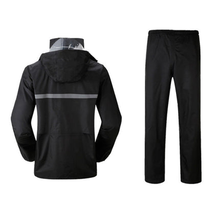 Durable Reflective Motorcycle Split Raincoat Pants Riding Bicycle Electric Bike Windproof Waterproof Rain Wear for Adult, Size: 2XL(Black), Size: 2XL