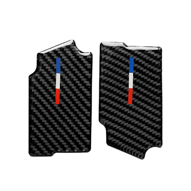 2 PCS Car USA Color Carbon Fiber Door Inner Handle Wrist Panel Decorative Sticker for Ford Mustang 2015-2017, Door Inner Handle Wrist