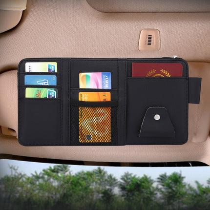 Car Sun Visor Board Paper Tissue Box CD Case Zipper Holder Card Bag Organizer, with Zipper  (Black), with Zipper, with Zipper (Yellow)