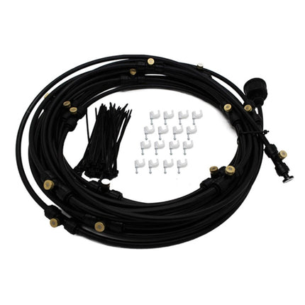 Outdoor Lawn Garden PE Hose Mist Watering Line Misting Cooling System with 26 x Mist Nozzles, Length: 18m, Length: 18m