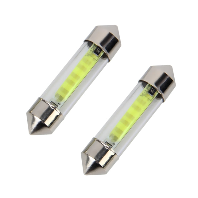 10 PCS 39mm 1W 6000K White Light Car Dome Lamp License LED Reading Light, DC 12V, 39mm