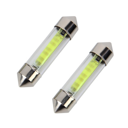 10 PCS 39mm 1W 6000K White Light Car Dome Lamp License LED Reading Light, DC 12V, 39mm