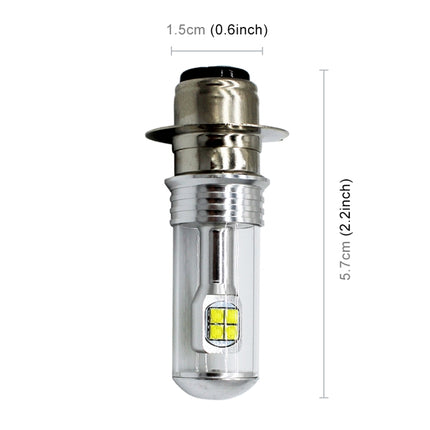 Motorcycle Headlights 750LM 6000K White H6M/P15D 40W 8-LED Bulbs, DC 12-24V, H6M/P15D