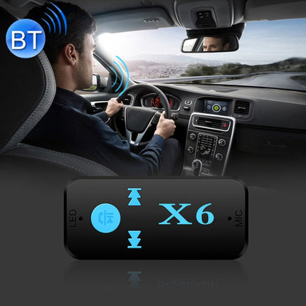 HQX6 Car Bluetooth V4.1 Audio Music Player Receiver Adapter, Support Wireless Hands-free & TF Card & USB Charge, HQX6