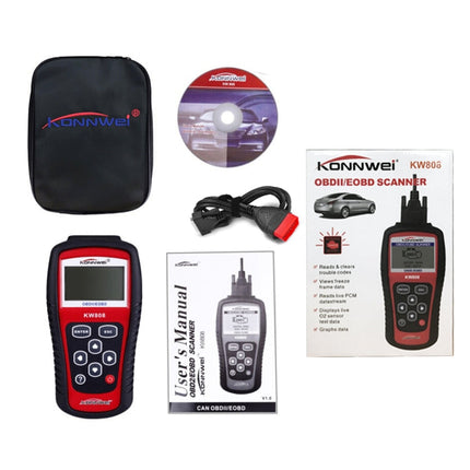 KONNWEI KW808  EOBD / OBDII Car Auto Diagnostic Scan Tools CAN Code Reader Scanner Auto Scan Adapter Scan Tool (Can Only Detect 12V Gasoline Car)
