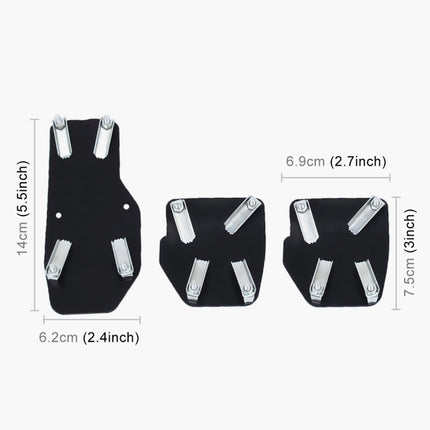 CS-321 3 in 1 Non-Slip Manual Car Truck Pedals Foot Brake Pad Cover Set